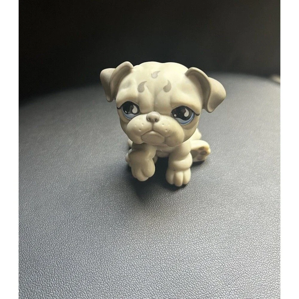 LPS Littlest Pet Shop Greyhound #508 Bulldog Blue Sportiest Eyes Dog Hasbro 2007